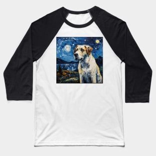 Anatolian Shepherd Dog painted in Van Gogh style Baseball T-Shirt